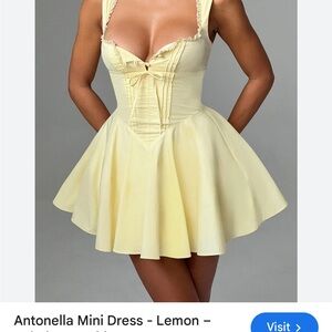 Elegant Yellow Mini Dress